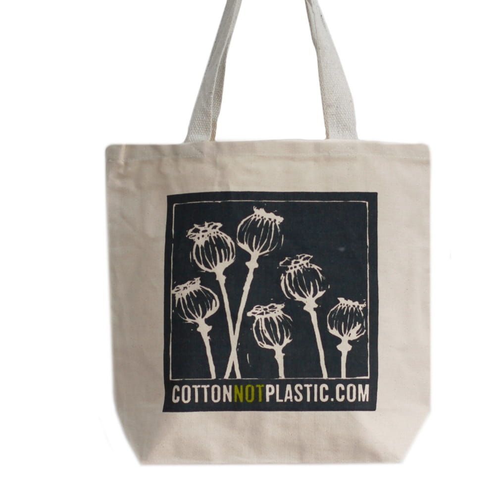KLAPROOS TAS - COTTON NOT PLASTIC - ZWART