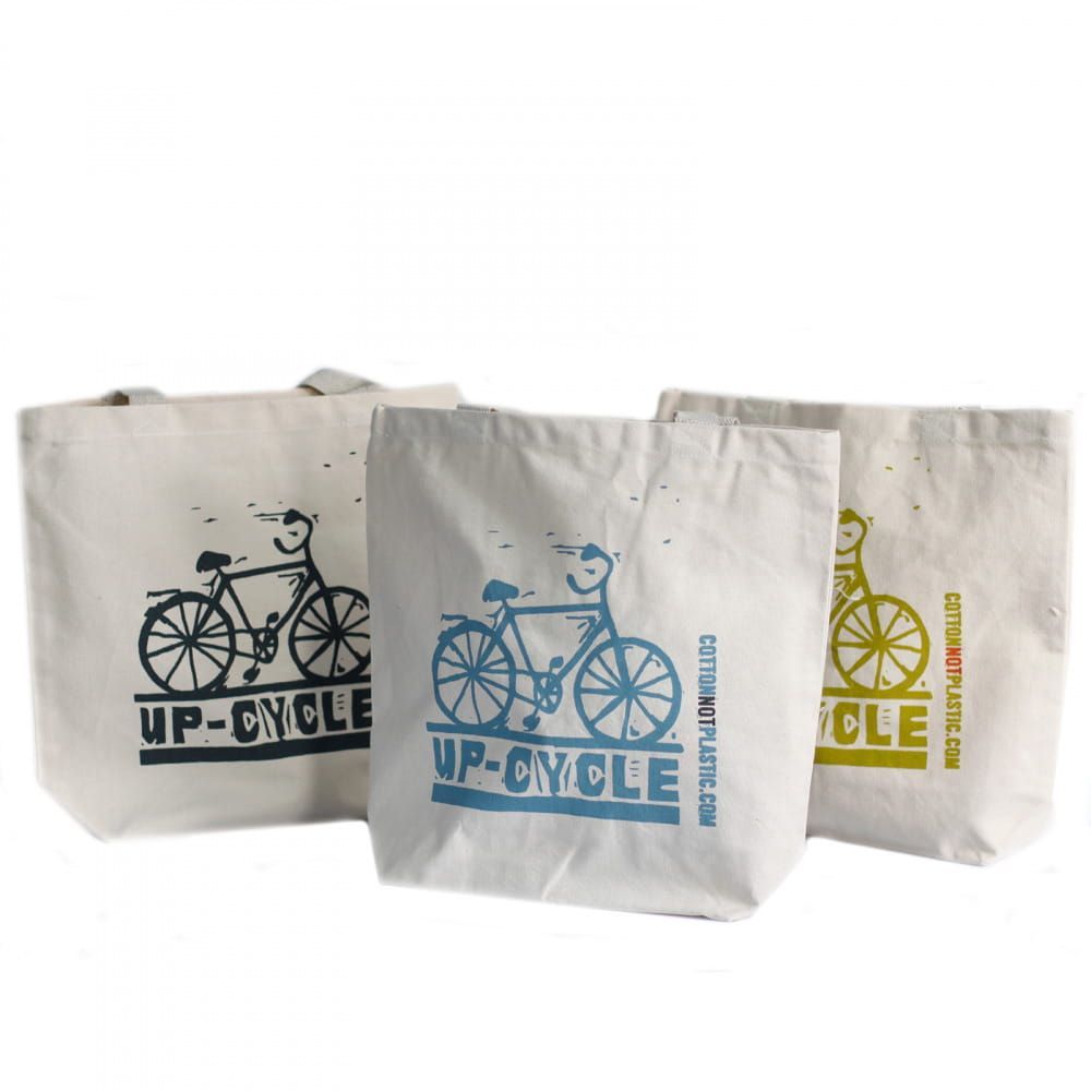 UP-CYCLE SHOPPER - COTTON NOT PLASTIC - ZWART