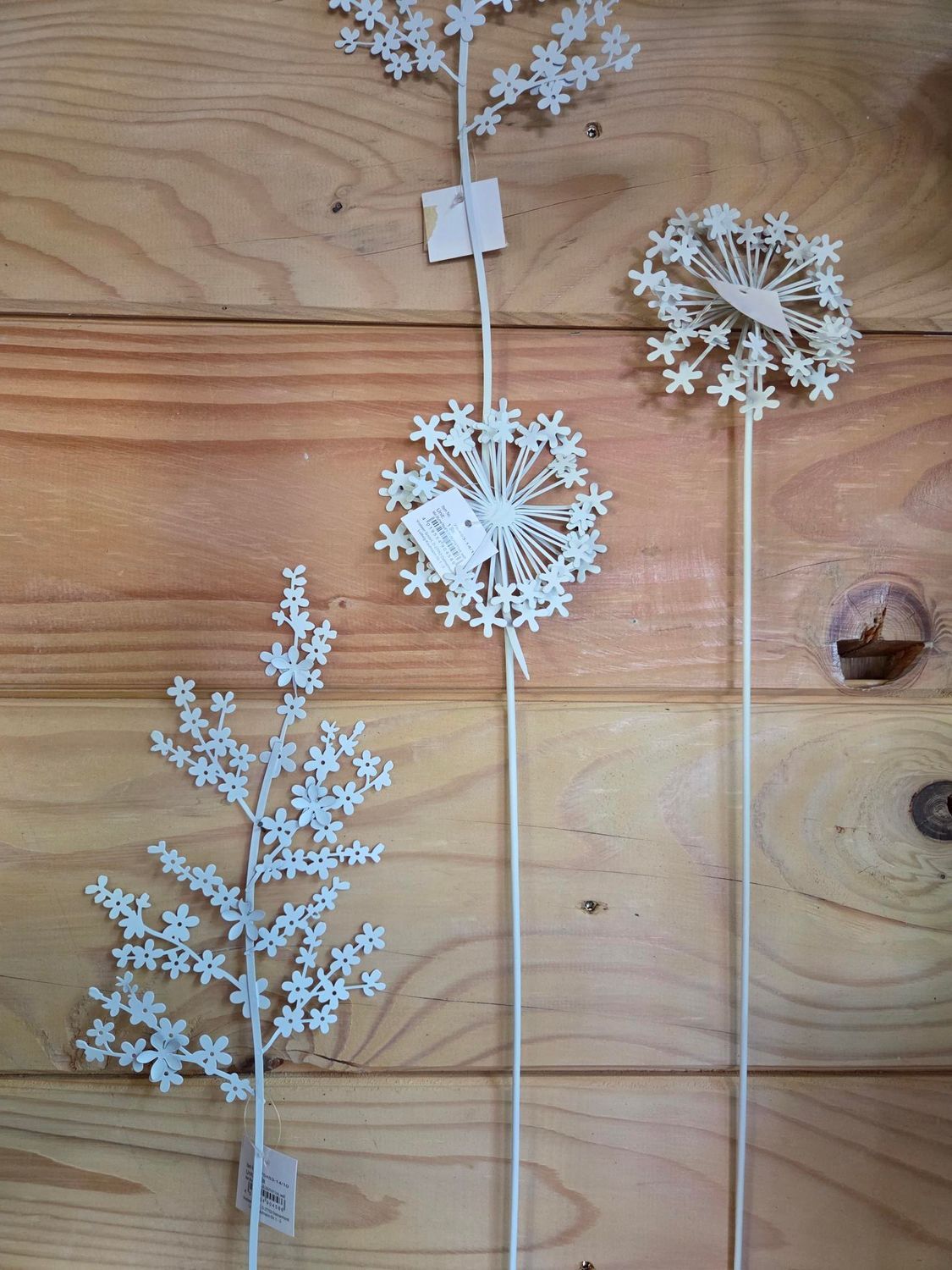 BLOEMEN - WIT METAAL - WANDDECORATIE - BOL BLOEM