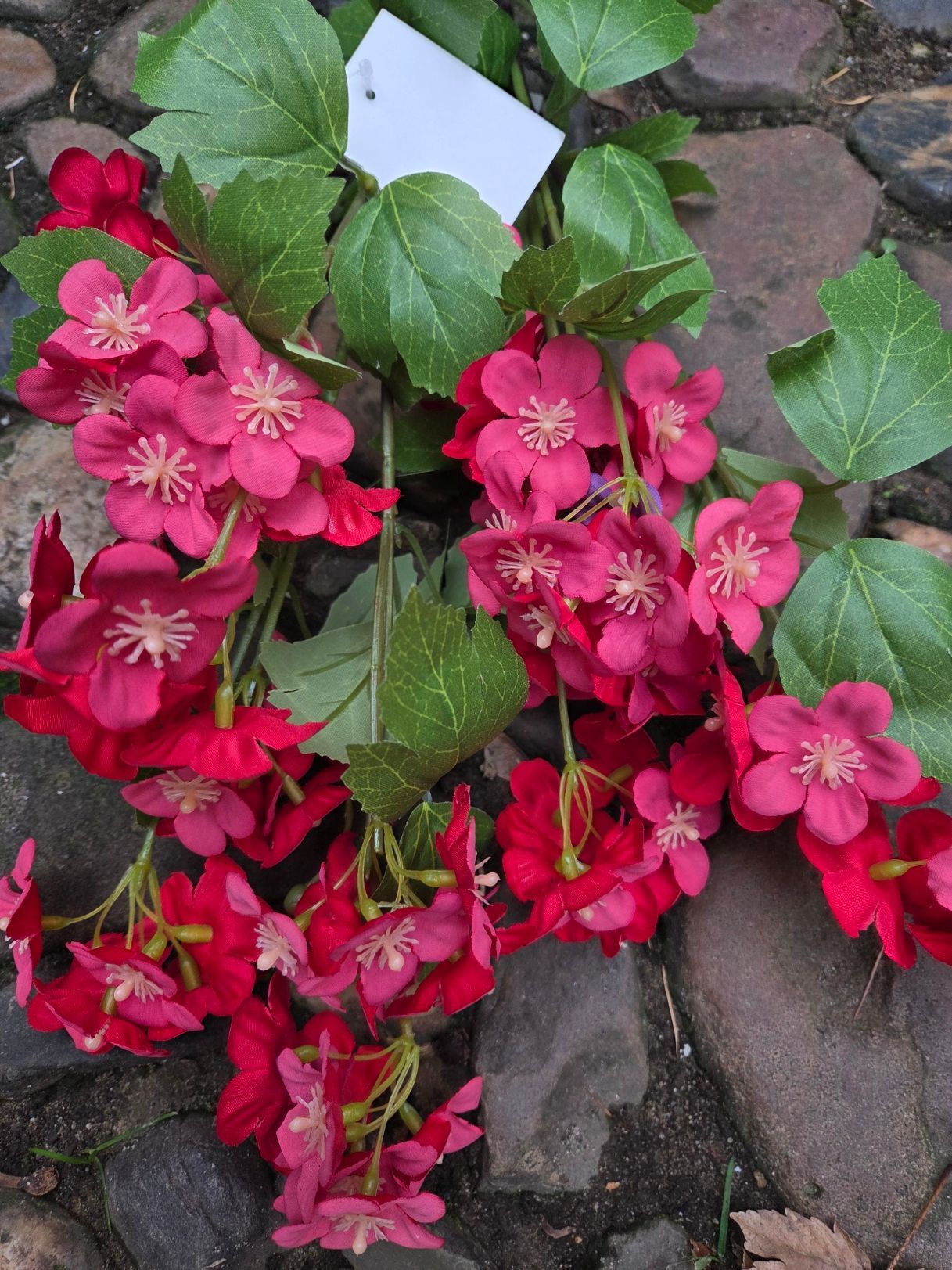VROLIJKE BLOEMETJES TAK - ROOD