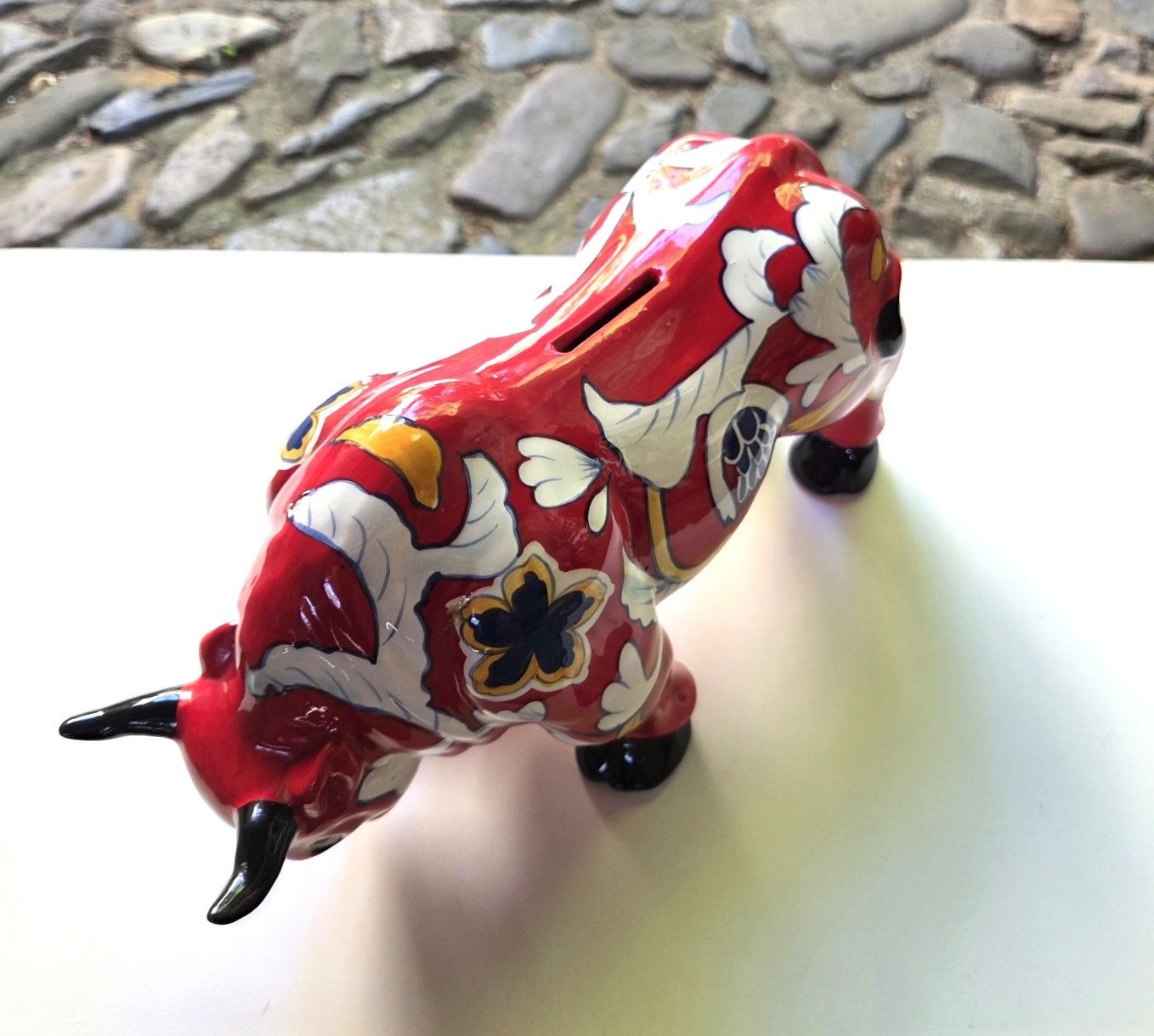 STIER - KERAMIEK - HANDBESCHILDERD - ALLOVER PRINT