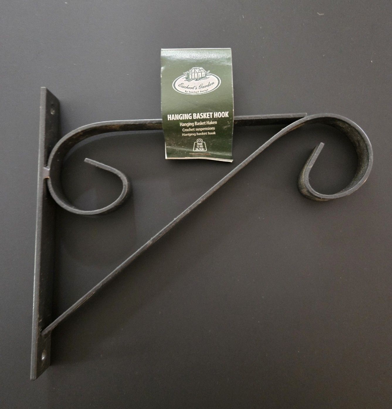 ESSCHERT DESIGN - ZWART METALEN WANDHAAK
