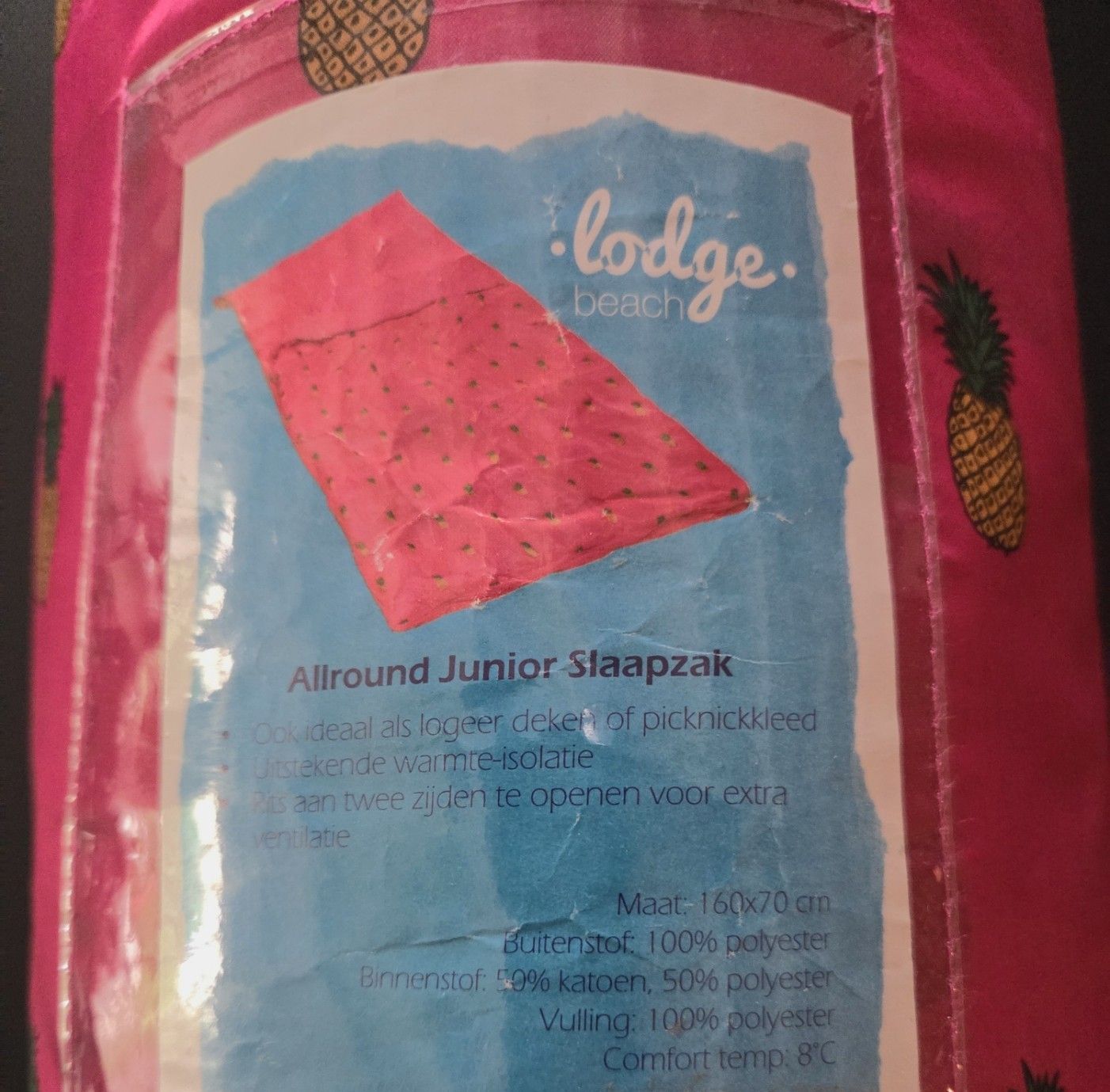 KINDER SLAAPZAK GEBRUIKT ROZE