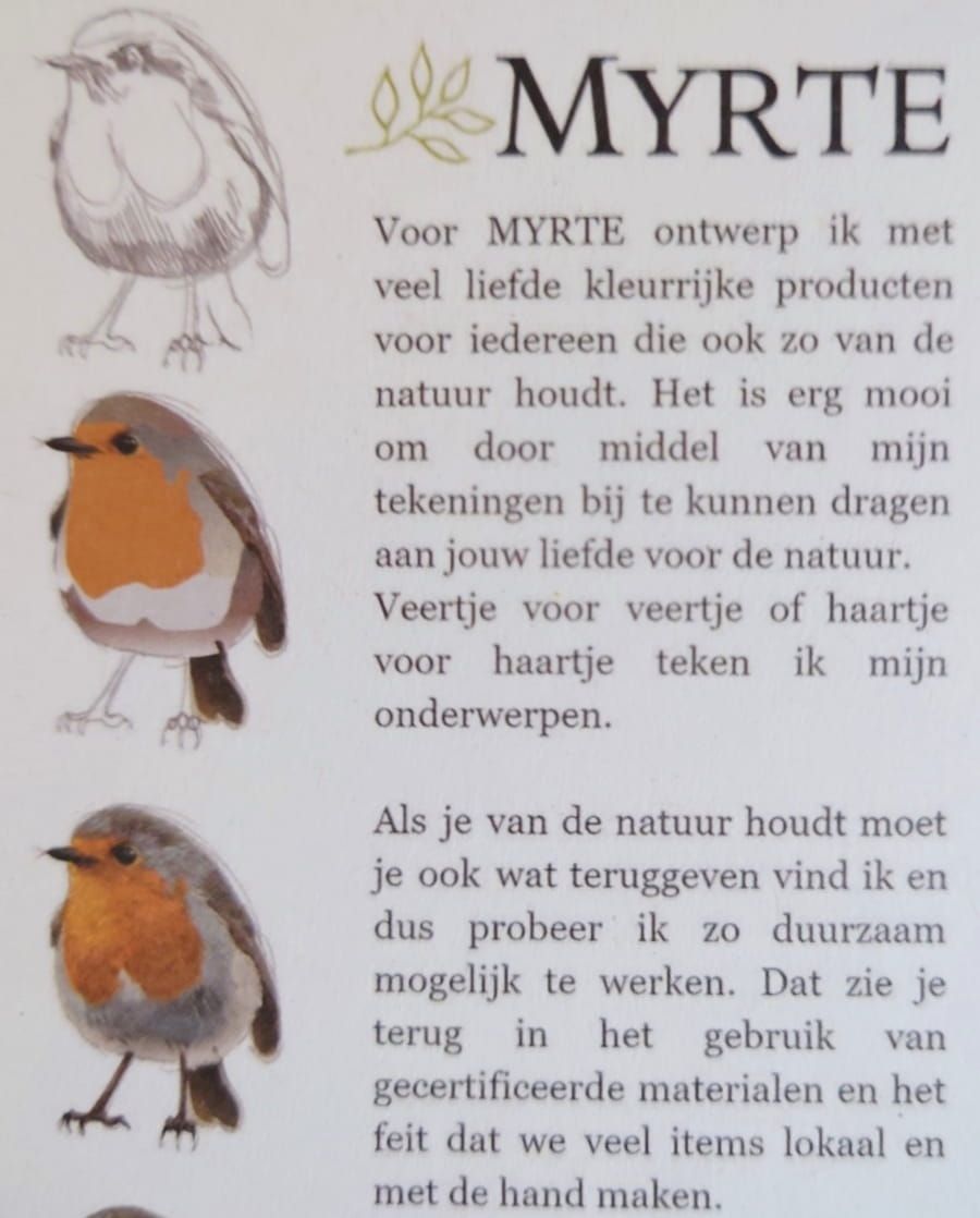 WINTERKONINKJE - HANDGEMAAKTE & BESCHILDERDE TEGEL