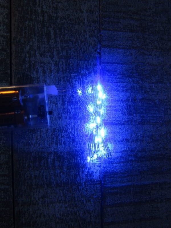 LED SNOERTJE OP BATTERIJ -  BLAUW