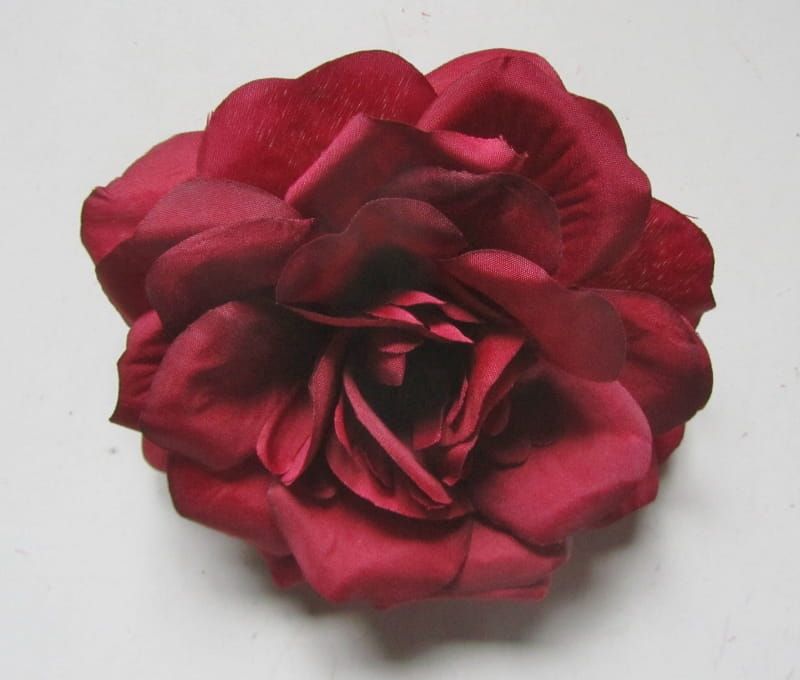 BLOEM KOP - KUNST - ROOS  - ROOD