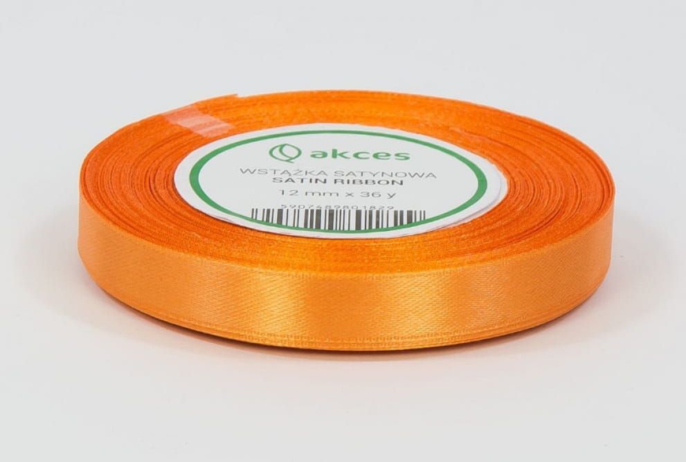 SUPER KOOPJE - SATIJN LINT - ORANJE - 33 METER - 1EURO