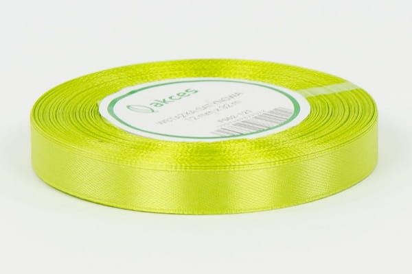 SUPER KOOPJE - SATIJN LINT - APPELTJES GROEN - 33 METER - 1EURO