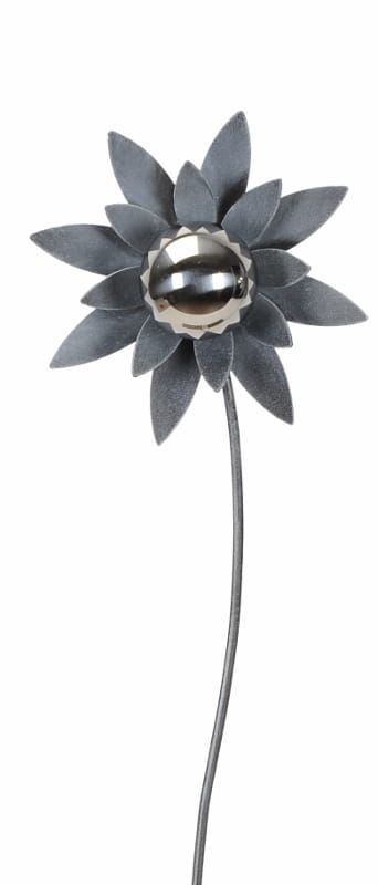 BLOEM OP STEKER - ZINK DESIGN - RVS BOL (1)