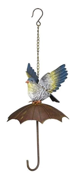 VOGELTJE OP PARAPLU - VOGEL VOER HANGER - BLAUW