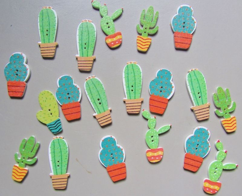 CACTUS - KNOOPJES - 10 STUKS 1 EURO