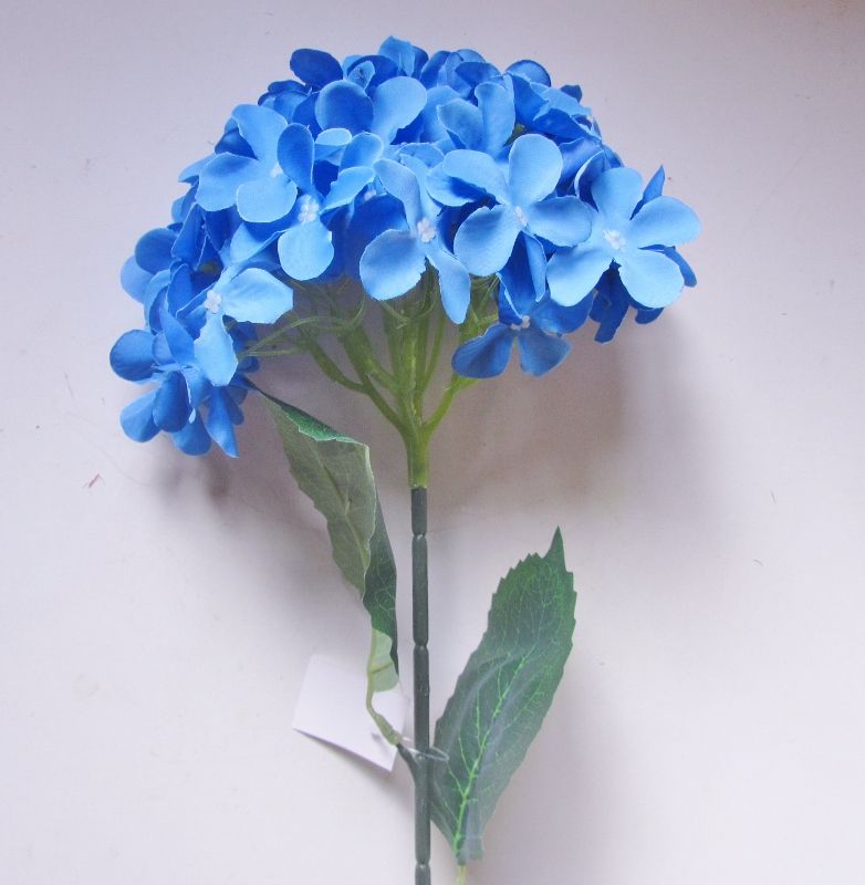 HORTENSIA - KUNSTSTEEL MET BLOEM - BLAUW