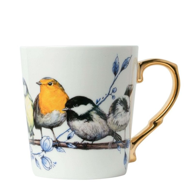 MOK BOSVOGELS OP TAK - HEINEN DELFTS BLAUW