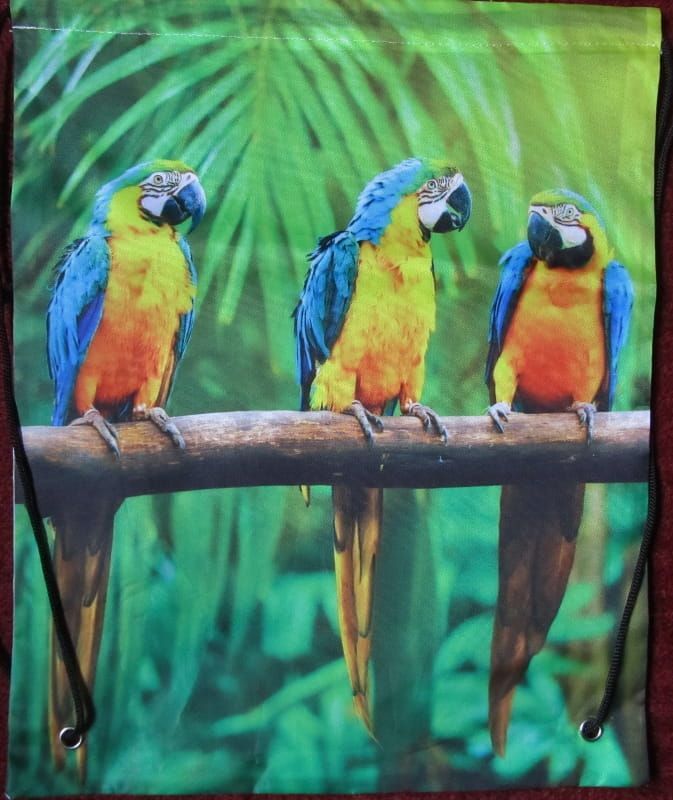 OPRUIMING - PRACHTIGE FOTO PRINT TASJES - PAPEGAAIEN - VAN 7,50 NU 4 EURO - I