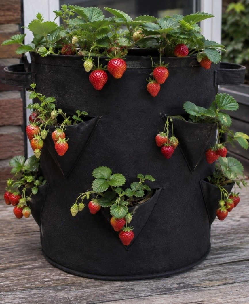 AARDBEIEN PLANTZAK - GROEN