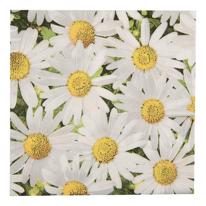 SERVETTEN - BLOEMEN - 20 STUKS (3) CLAYRE & EEF