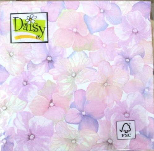 SERVETTEN - HORTENSIA - 3 LAAGS - 20 STUKS 2 EURO