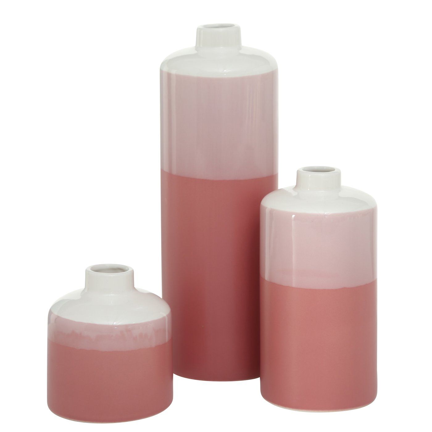 OPRUIMING  VAZEN BOLTZE HOME  ROZE  - SET 3 STUKS 30 EURO NU 15 EURO