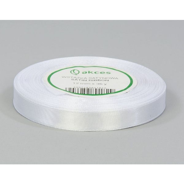 KOOPJE - SATIJN LINT - WIT - 33 METER - 1 EURO
