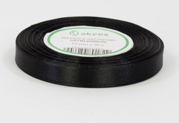 SUPER KOOPJE - SATIJN LINT - ZWART - 33 METER - 1EURO