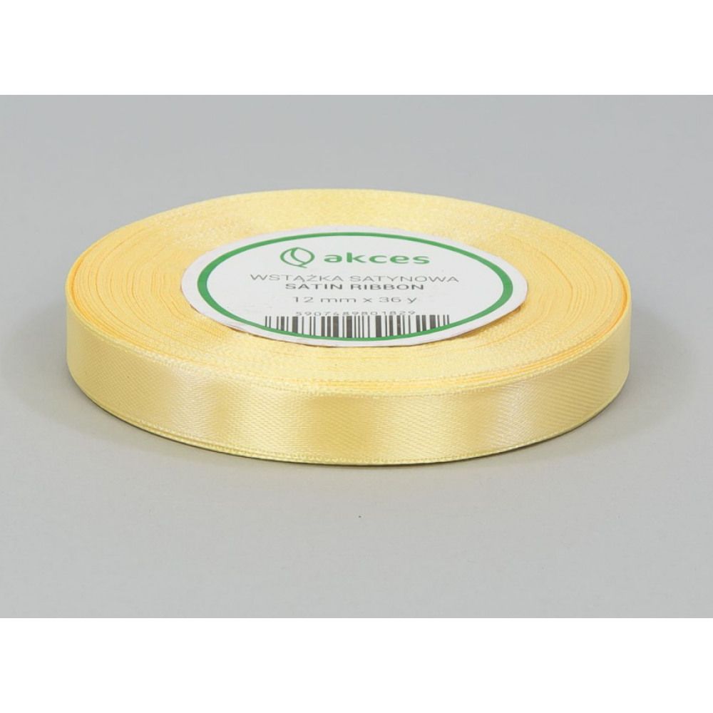 KOOPJE - SATIJN LINT - GEEL - 33 METER - 0,75