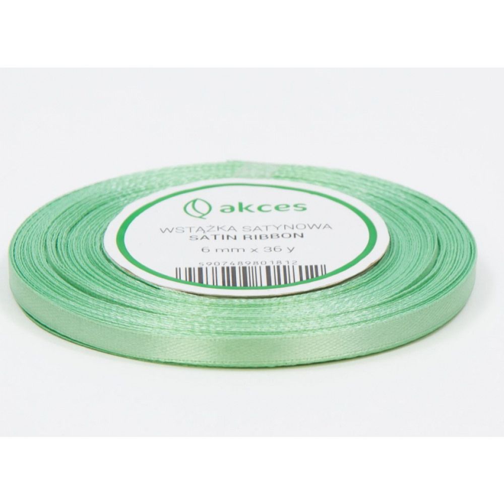 KOOPJE - SATIJN LINT - GROEN - 33 METER - 0,75