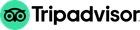 TripAdvisor-logo, jossa on tyylitelty vihreä pöllökuvake ja sen perässä mustalla tekstillä kirjoitettu brändin nimi.