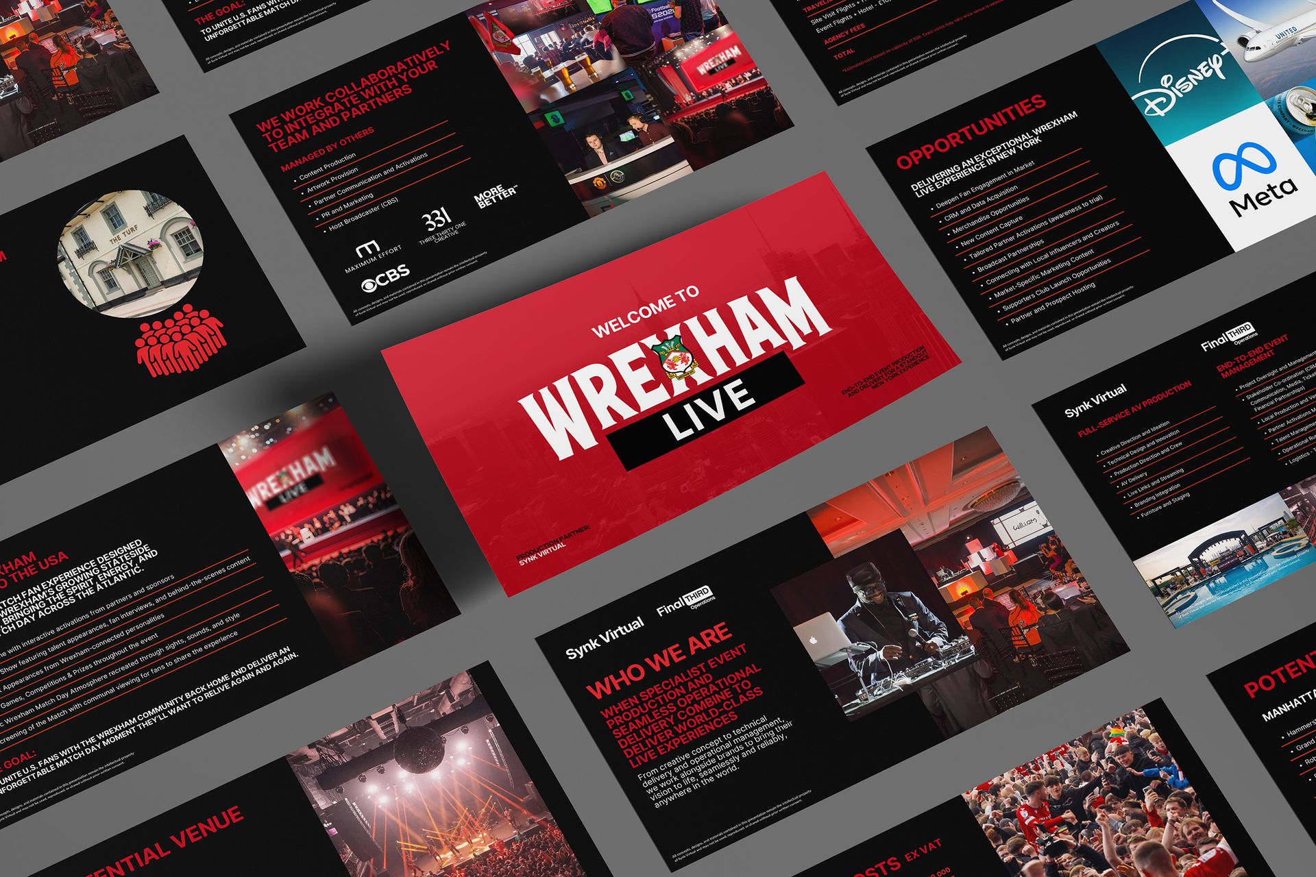Synk Virtual Pitch Deck Design for Wrexham Live