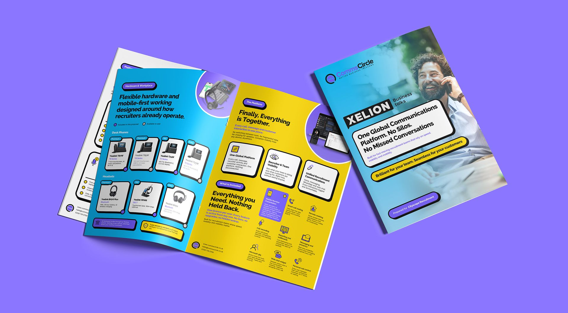 Brochure design for Comms Circle
