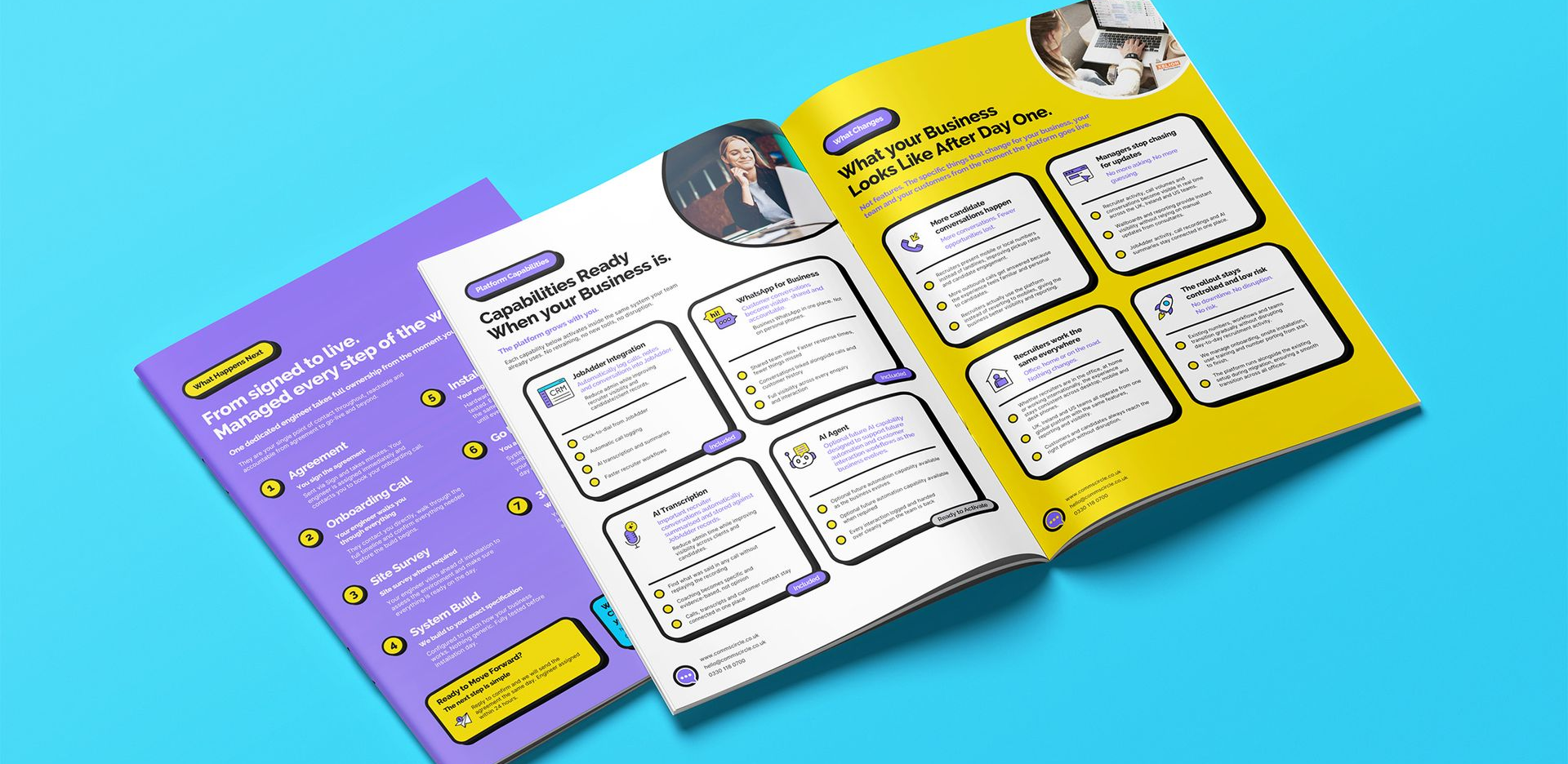 Brochure design for Comms Circle