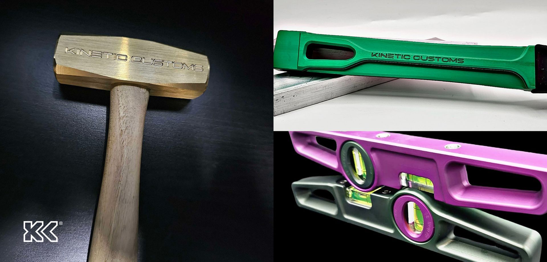 Kinetic Customs Tools with engraved logo