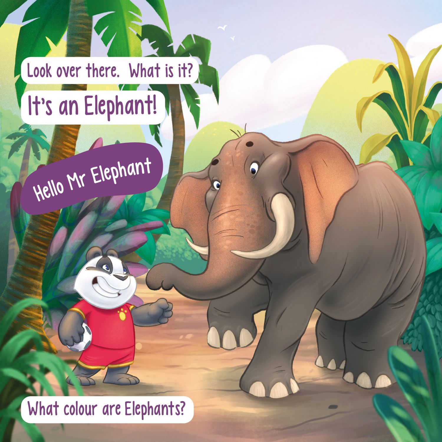 Lets Move Children's book illustrations Elephant