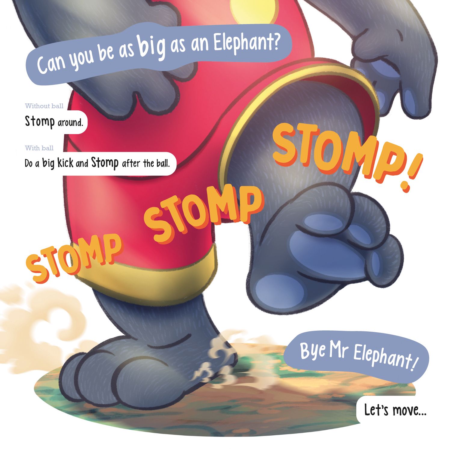 Lets Move Children's book illustrations Stomp