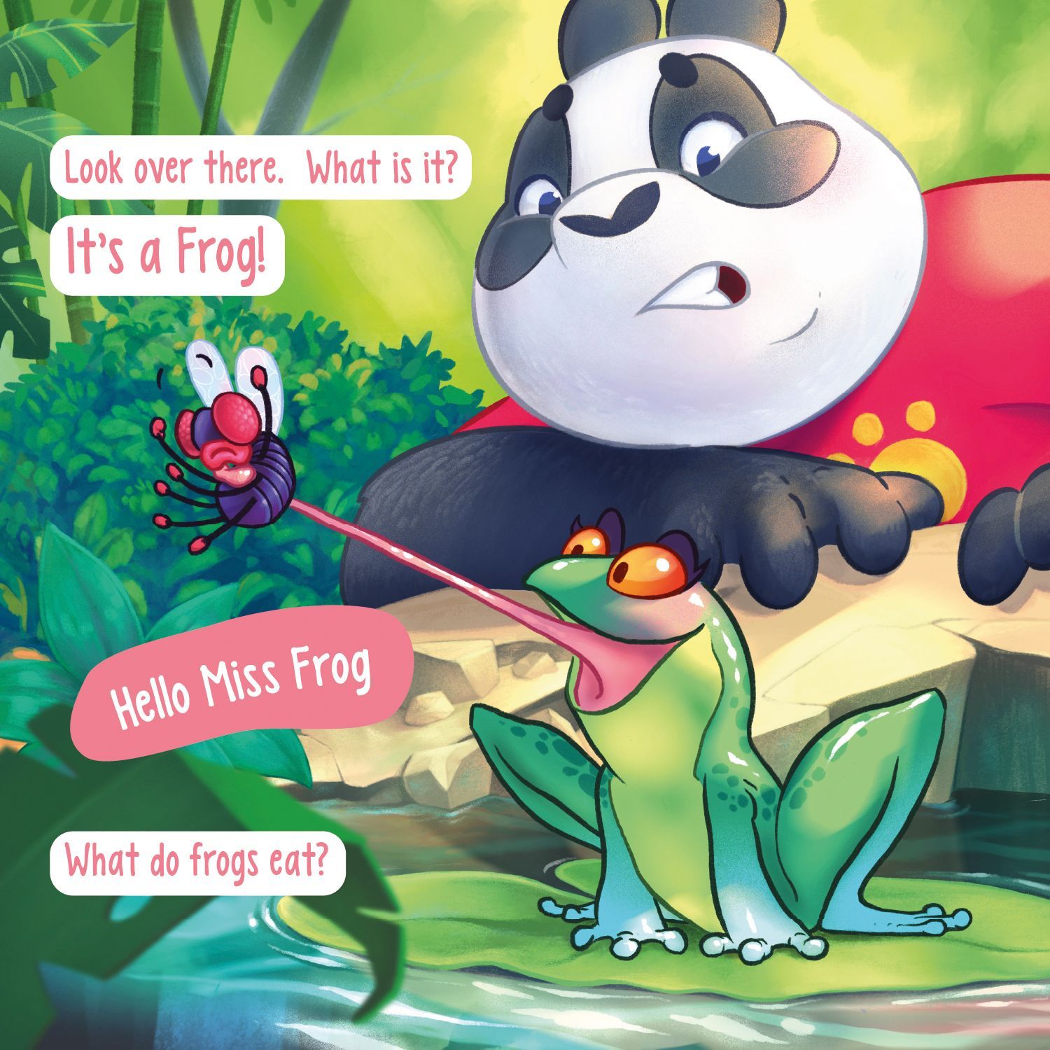 Lets Move Children's book illustrations Frog