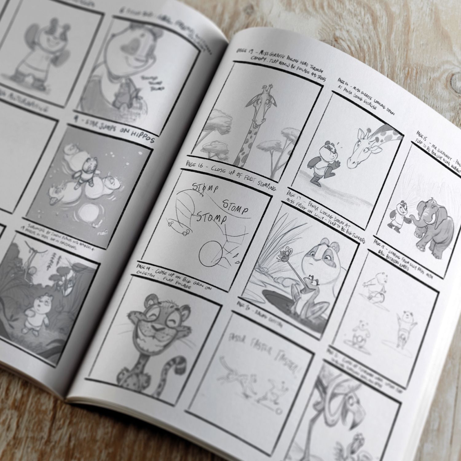 Lets Move Children's book illustrations Storyboard