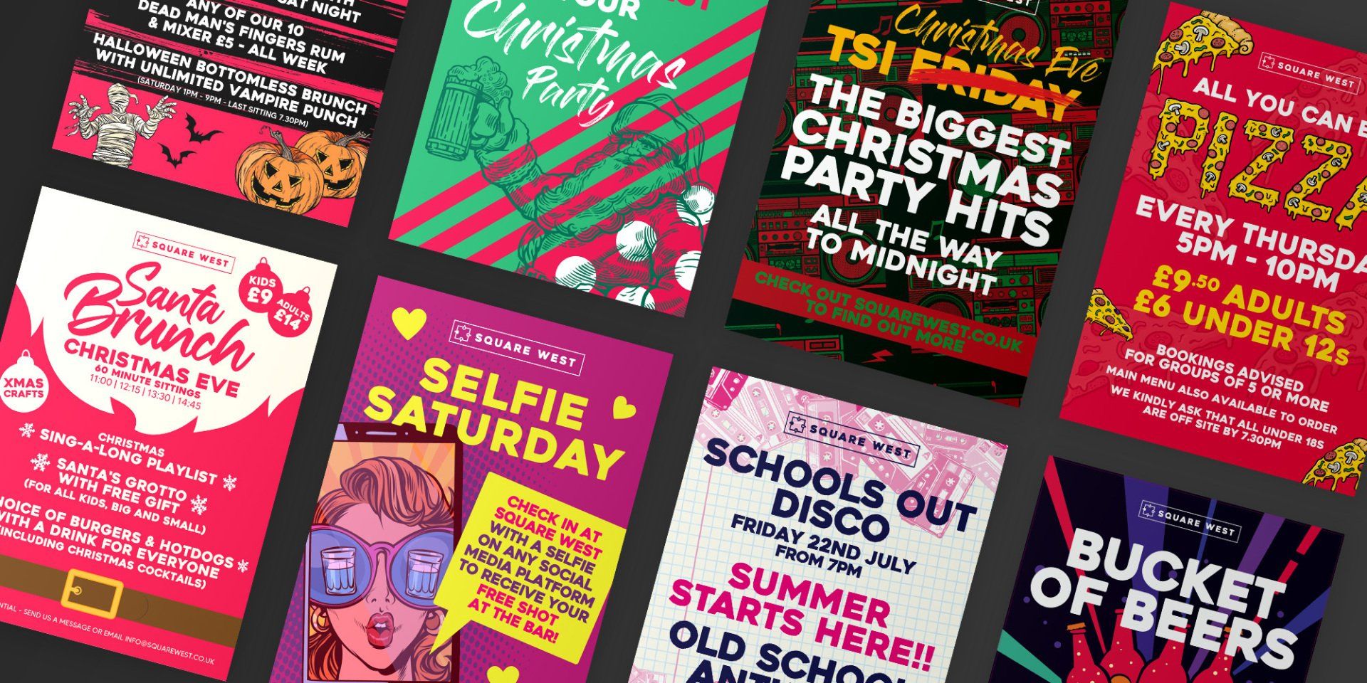 Square West Poster Designs