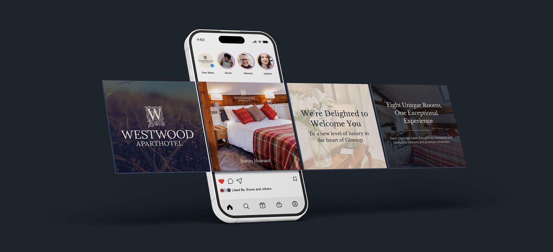 Glossop based Westwood Aparthotel Design for Mobile by Pickle