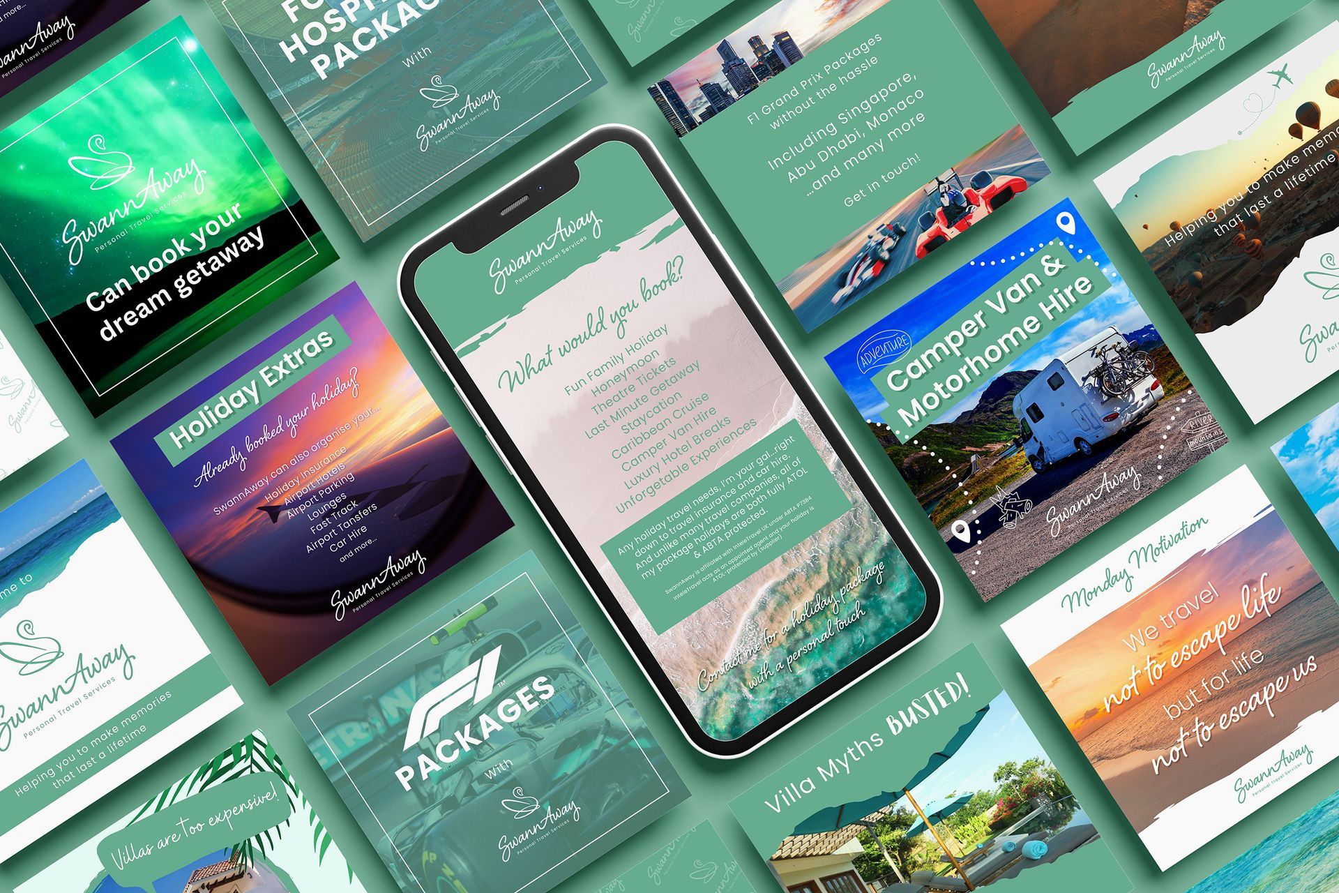 SwannAway Social Media Design
