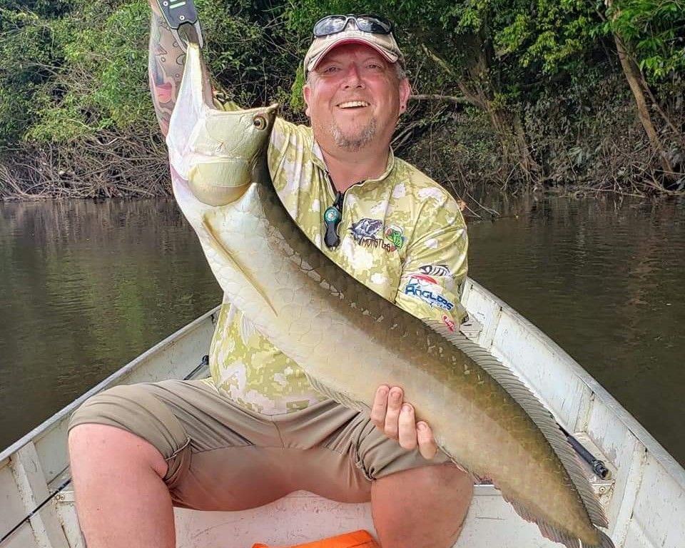 Arowana fish species caught during Amazon River big game fishing trip