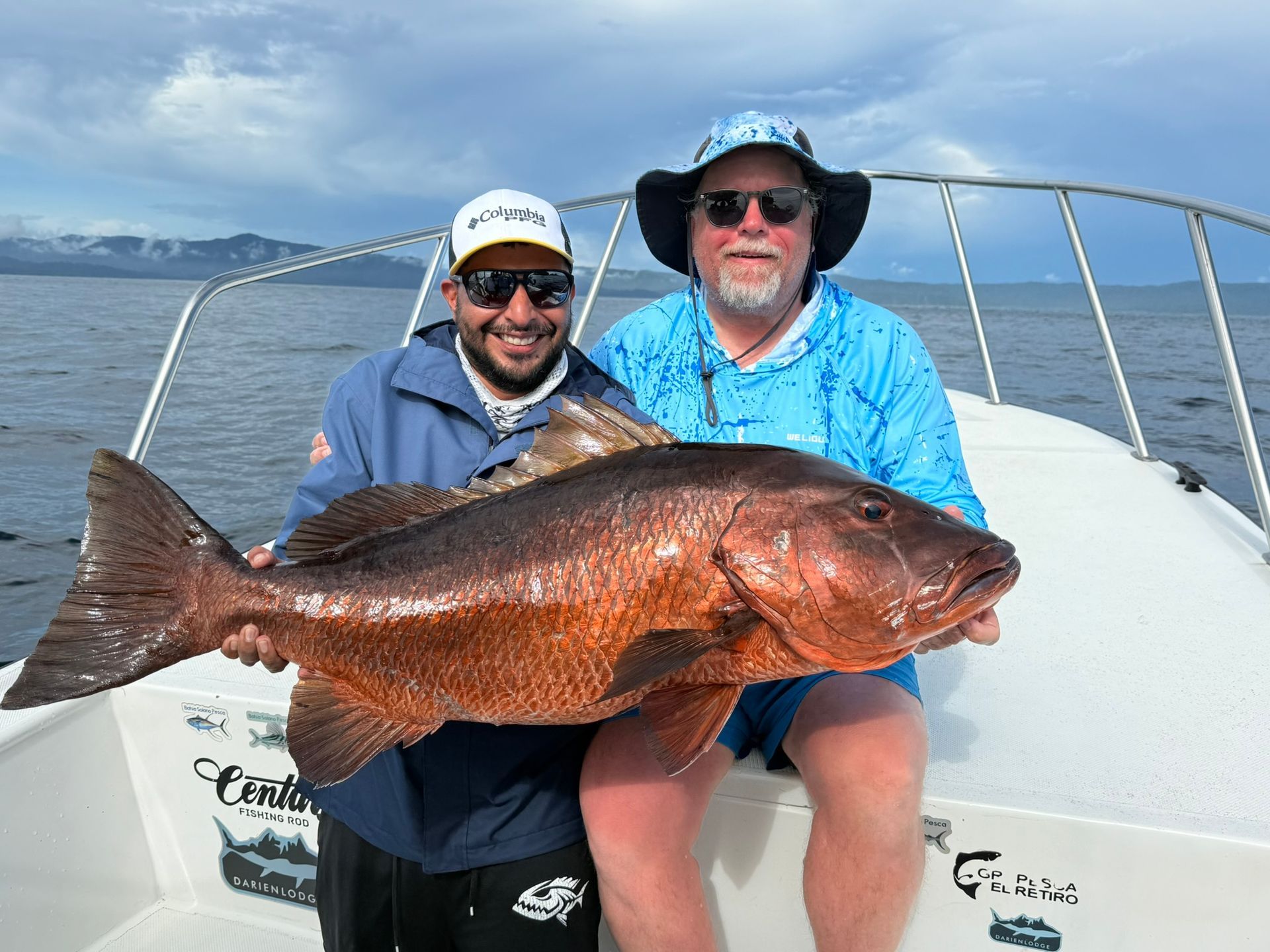 Anglers with trophy fish during Colombia Amazon River fishing trip
