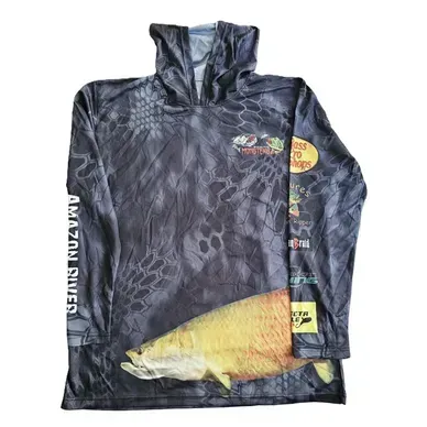 Black Amazon River Monsters performance hoodie apparel
