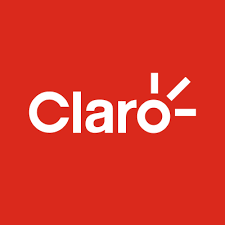 Logotipo de Claro en blanco sobre fondo rojo