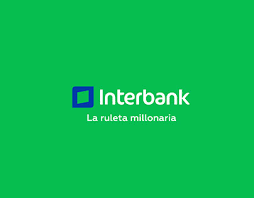 Logotipo de Interbank sobre fondo verde con el lema “La ruleta millonaria”