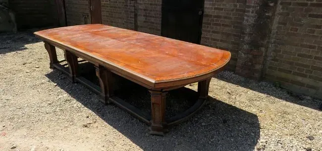 A fine quality 1930's large walnut Boardroom Table