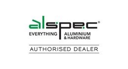 Alspec logo with green and black text: