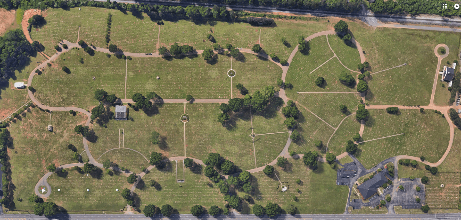 Bird's Eye view of Jefferson Memorial Cemetery