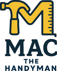 Logo: Yellow hammer and measuring tape forming an 