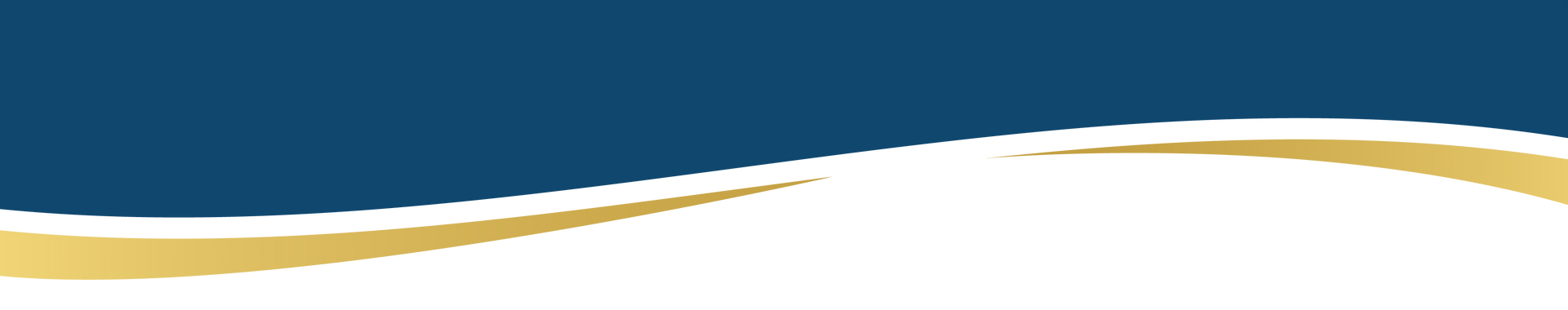 Blue and gold wavy banner header with a white background