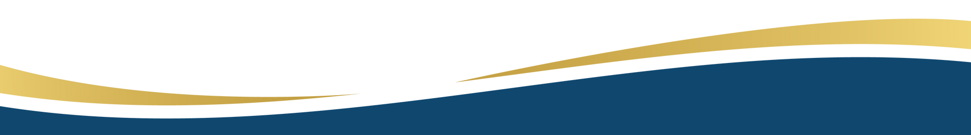 Blue and gold wave banner on a white background