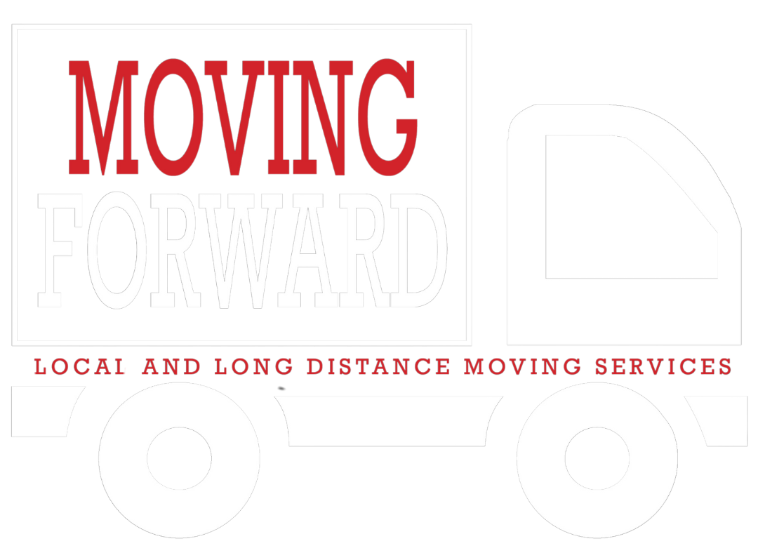 The logo for moving forward local and long distance moving services.